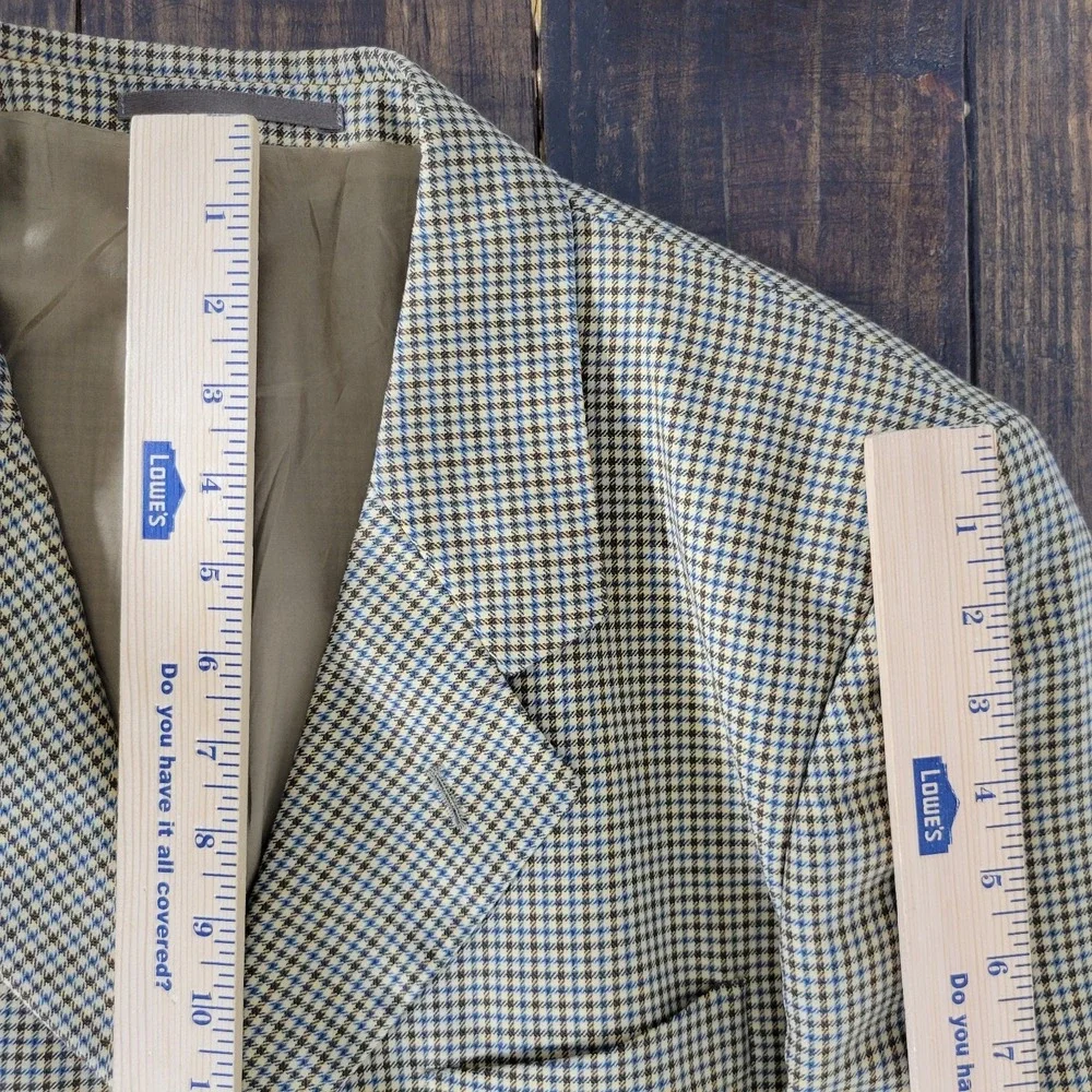 Charles‎ Dastier Mens Sport Coat Blazer Three Button Wool Polyester Beige 42R